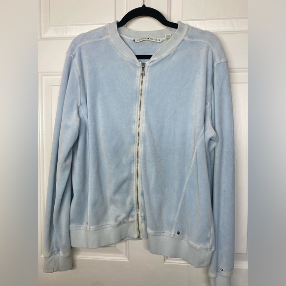 Tommy Hilfiger Jackets & Blazers - Tommy Hilfigure Vintage Soft Velour Light Blue XL